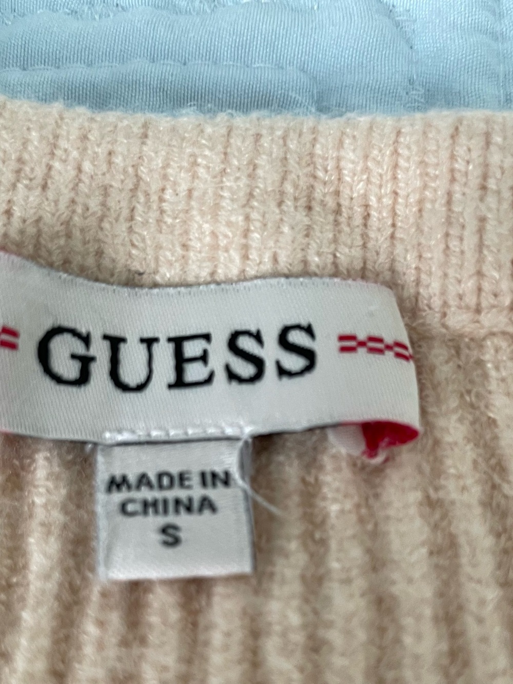 Guess Cream Cropped V-Neck Button Cardigan - Picture 4 of 6